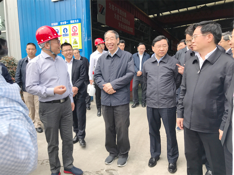 2017年4月，福建省委书记尤权、省长于伟国一行莅临福建宏旺考察、调研1
